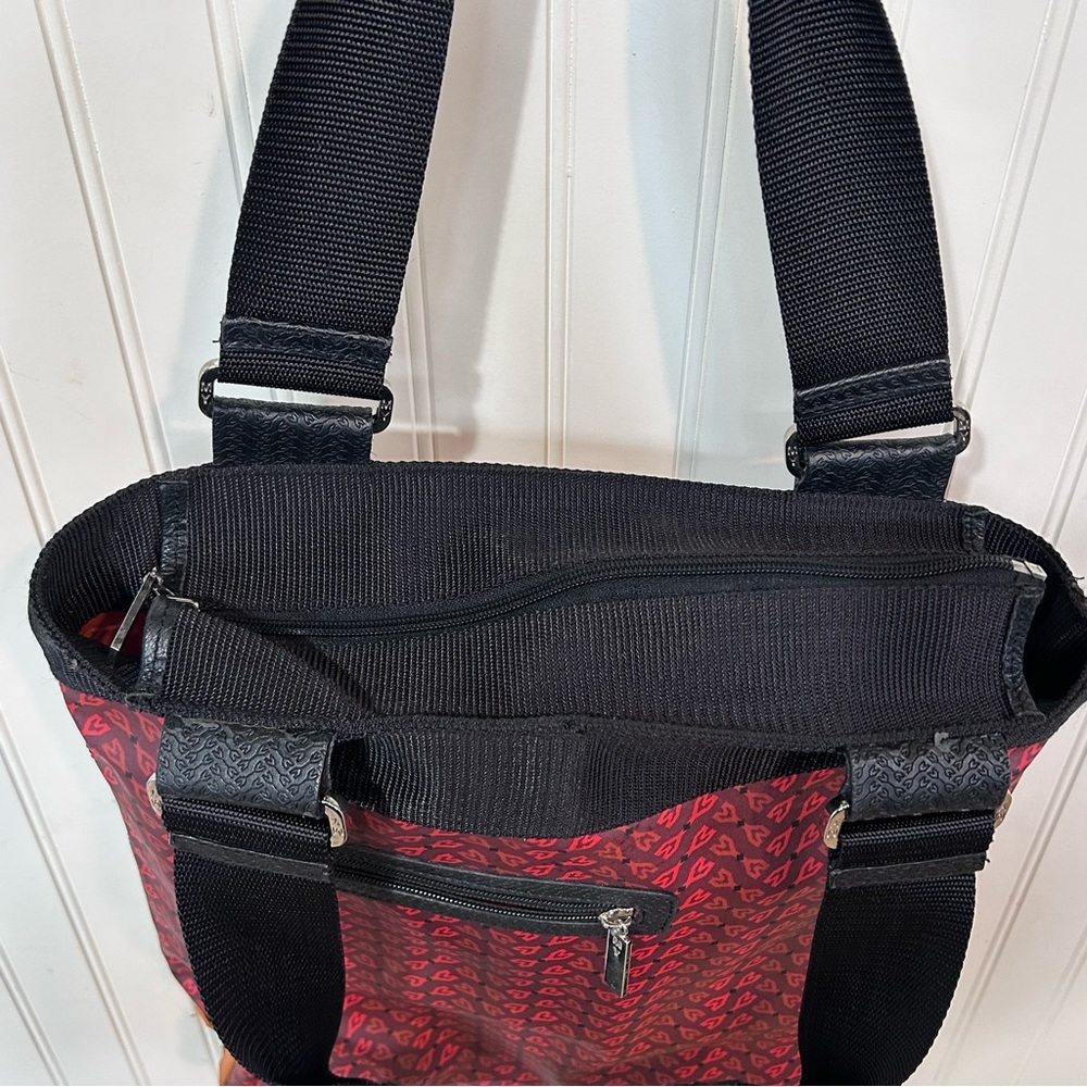 Red tote bag, purse, tote bag, shoulder bag, fashionable, water repellent zipper - Picture 5 of 12